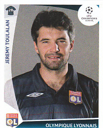 Jeremy Toulalan Olympique Lyonnais samolepka UEFA Champions League 2009/10 #302